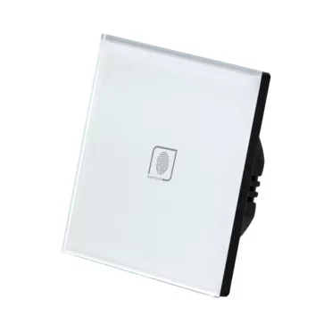 1 Körös Fehér Dimmer Villanykapcsoló Ujjlenyomat mintás gombbal