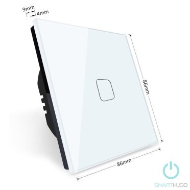 1 Körös Szürke Dimmer Villanykapcsoló Ujjlenyomat mintás gombbal