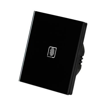 1 Körös Fekete Impulzuskapcsoló Ujjlenyomat mintás gombbal