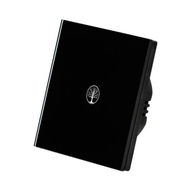 1 Körös Fekete Impulzuskapcsoló Fa mintás  gombbal