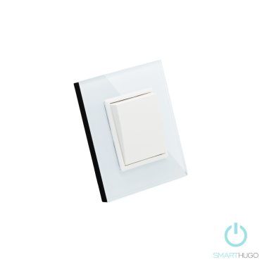Smarthugo egypólusú fehér üvegkeretes villanykapcsoló - 101