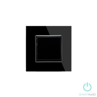 Smarthugo fekete üvegkeretes impulzus kapcsoló, Nyomógomb - 101N