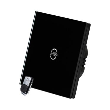 1 Körös Fekete RF Villanykapcsoló Autó  mintás  gombbal