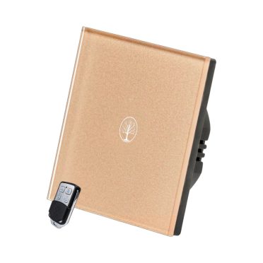 1 Körös Arany RF Villanykapcsoló Fa mintás  gombbal