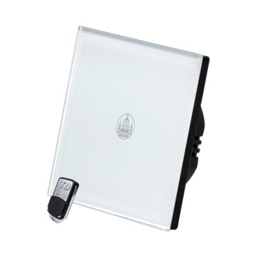 1 Körös Fehér RF Váltó Villanykapcsoló Fa mintás  gombbal