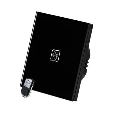 1 Körös Fekete RF Váltó Villanykapcsoló Mancs mintás  gombbal