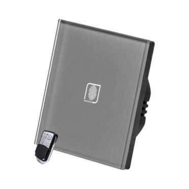 1 Körös Szürke RF Váltó Villanykapcsoló Ujjlenyomat mintás gombbal