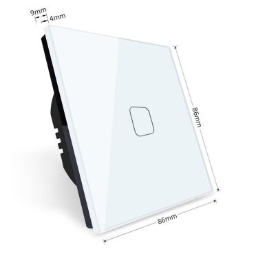 1 Körös Fehér Wifi Villanykapcsoló Autó  mintás  gombbal