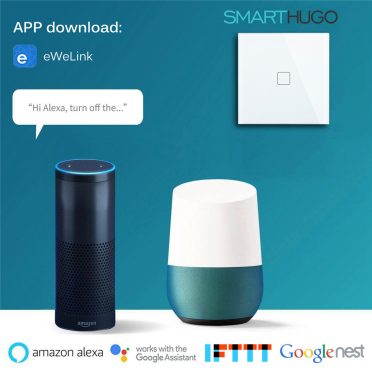 1 Körös Fehér Wifi Villanykapcsoló Autó  mintás  gombbal