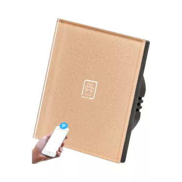 1 Körös Arany Wifi Villanykapcsoló Mancs mintás  gombbal