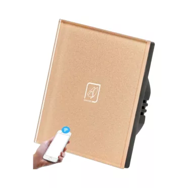 1 Körös Arany Wifi Villanykapcsoló Pillangó mintás  gombbal