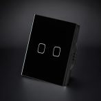 2 Körös Fekete Érintő Villanykapcsoló