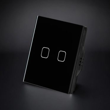 2 Körös Fekete Érintő Villanykapcsoló