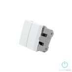  Smarthugo fehér kettős alternatív villanykapcsoló betét - 106+6