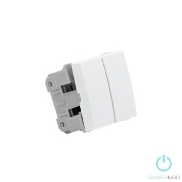 Smarthugo fehér kettős alternatív villanykapcsoló betét - 106+6