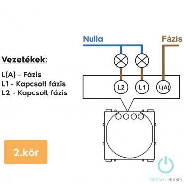 2 Körös Sorolható Érintő Villanykapcsoló