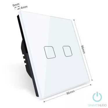 2 Körös Fekete RF Villanykapcsoló Kalocsai mintás  gombbal