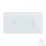 Dupla Sorolt Fehér Érintőpanel 1 + 1 Kör