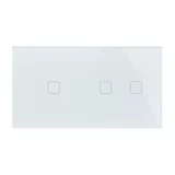 Dupla Sorolt Fehér Érintőpanel 1 + 2 Kör