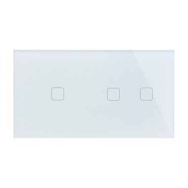 Dupla Sorolt Fehér Érintőpanel 1 + 2 Kör