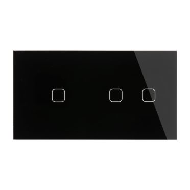 Dupla Sorolt Fekete Érintőpanel 1 + 2 Kör