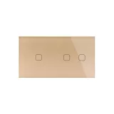 Dupla Sorolt Arany Érintőpanel 1 + 2 Kör