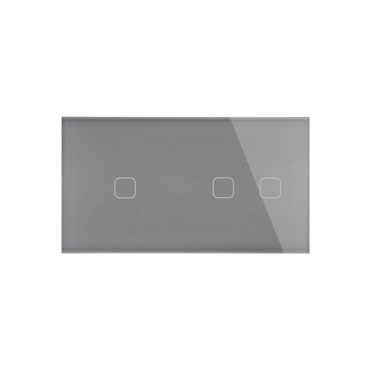 Dupla Sorolt Szürke Érintőpanel 1 + 2 Kör