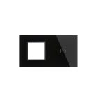 Dupla sorolt Fekete Érintőpanel Üvegkeret + 1 Kör