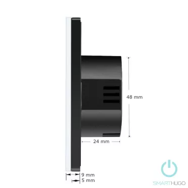3 Körös Fehér Váltó Villanykapcsoló Ujjlenyomat mintás gombbal
