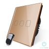 3 Körös Arany Dimmer RF Villanykapcsoló Smarthugo mintás  gombbal