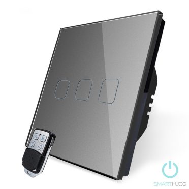 3 Körös Szürke Dimmer RF Villanykapcsoló Cipő mintás gombbal