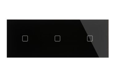Hármas sorolt Fekete Érintőpanel 1 + 1 + 1 Kör