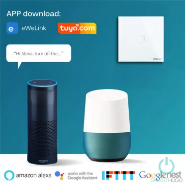 3 Körös Fekete Wifi Villanykapcsoló Fa mintás  gombbal