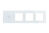 Négyes sorolt Fehér Érintőpanel 1 Kör + Tripla Üveg Sorolókeret