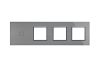 Négyes sorolt Szürke Érintőpanel 1 Kör + Tripla Üveg Sorolókeret