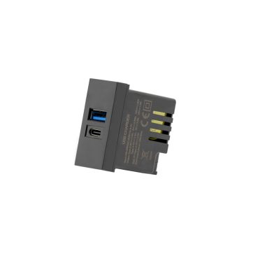 Fekete USB Csatlakozó  USB A+ USB C 20W gyorstöltő
